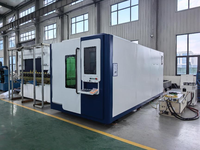 Máquina de Corte Láser de Alta Resistencia Totalmente Cerrada con Mesa de Transporte, Cortadora de Fibra CNC para Construcción Naval y Acero Estructural