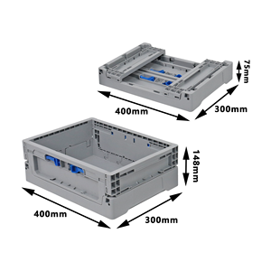 Bergabung dengan dasar yang diperkuat EU kotak lipat peti dapat dilipat kemampuan susun yang aman - Product Image 2