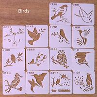 Ensemble de gabarits de dessin personnalisés, animaux créatifs, fleurs, dessin animé, pochoir en plastique pour animaux de compagnie pour enfants, décoration de peinture à faire soi-même
