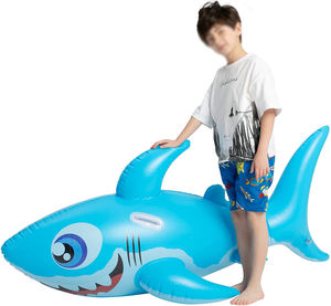 Waterhan Lot de 2 jouets gonflables multicolores requin <span class=keywords><strong>baleine</strong></span> pour enfants, étanches, thermosoudés, pour piscine, avec pompe électrique, 6-8 pieds, AC - Product Image 3