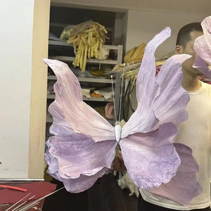 Nuova serie di farfalle giganti di Design viola per la decorazione di nozze fantasia di nozze decorate con farfalle giganti - Product Image 3