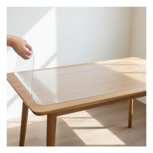 Rouleaux de nappes transparentes en PVC inodores, faciles <span class=keywords><strong>à</strong></span> nettoyer, résistantes <span class=keywords><strong>à</strong></span> l'huile, pour restaurants et salons, en matière plastique crochetée - Product Image 1