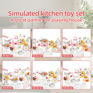 Jouets de cuisine en plastique de style européen personnalisés, jeux de simulation, ensembles de vaisselle, jouets éducatifs pour bébés, jouets alimentaires pour jeux de rôle - Product Image 5