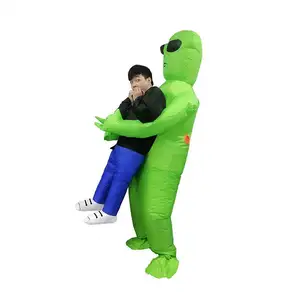 2023 New Design Funny Cosplay Mascot Inflatable Kids Adult Halloween Christmas Green Alien Costume