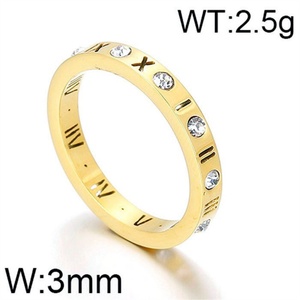 Fashion Fine Jewelry Gold Plated Stainless Steel Zircon Finger <b>Rings</b> <b>for</b> Women <b>Men</b> - Product Image 2