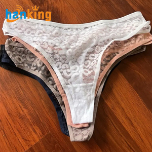 Tanga <span class=keywords><strong>Sexy</strong></span> Semitransparente para Mujer, Marca Ehanking, Color Sólido, Cintura Baja, con Encaje Floral - Product Image 2