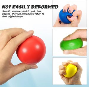 Balle anti-stress en mousse PU colorée personnalisée de haute qualité 6,3 cm – Vente en gros, jouet promotionnel, soulagement de la pression, thérapie par compression - Product Image 3