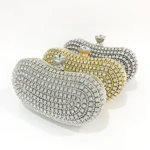 Kör kadınlar elmas glitter el çantası parti bling tasarımcı rhinestone akşam çanta fantezi kristal el çantaları