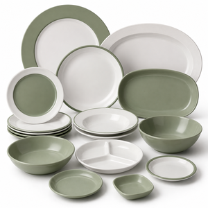 Melamin Yemek Takımları, Tabaklar, Kaseler ve Servis Gereçleri ile Mutfak Partileri, Açık Hava Yemekleri ve Restoranlar İçin - Product Image 1