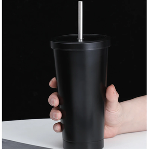 Vaso de Acero Inoxidable con Logotipo Personalizado, Doble Pared, Aislado al Vacío, con Pajita, para Viajes, Oficina y Auto - Product Image 2