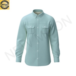 หมวกกันแดด UPF50 ป้องกันรังสียูวี เสื้อตกปลาสีพื้นพิมพ์ลายแบบซับลิเมชั่นสำหรับผู้ชาย - Product Image 4