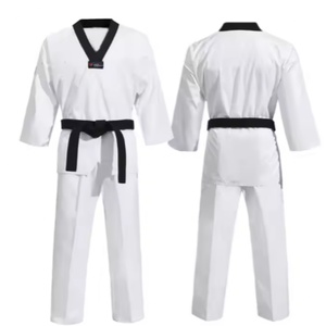 High Quality V-<b>Neck</b> Judo Taekwondo Uniforms <b>for</b> Adults Kids Custom Martial Arts Training Wear Logo Printing Cheap Wholesale - Product Image 4