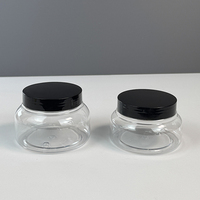 Pots en plastique PET transparents de qualité alimentaire rechargeables de 150 ml, 200 ml, 250 ml, récipients pour aliments secs, contenants cosmétiques, pots en plastique avec couvercles