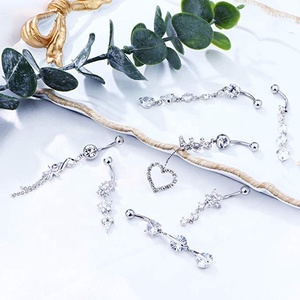 7 pz/set 14G <span class=keywords><strong>anelli</strong></span> pendenti <span class=keywords><strong>per</strong></span> le donne ragazze 316L acciaio chirurgico placcato argento <span class=keywords><strong>ombelico</strong></span> nuziale anello di Piercing <span class=keywords><strong>per</strong></span> il corpo - Product Image 5