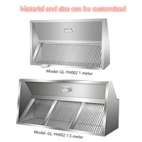Vente directe d'usine 220V Purification commerciale en acier inoxydable filtre à vapeur hotte aspirante pour Burger Shop