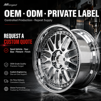 Jantes forgées sur mesure Mforged en 2 pièces, 18, 20, 21, 22, 24 pouces, chrome, à déport profond, à jantes étagées, à rayons en Y, pour voitures de luxe classiques
