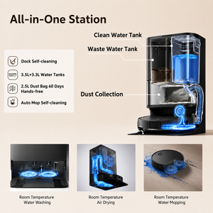 EU OEM ODM Self Empty Station Line Laser Navigation 3D Robot Vacuum and Mop Cleaner with Self Cleaning - Product Image 1