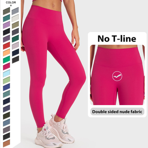 Nouveau pantalon de fitness de sport de levage de hanche européen et américain sans fil maladroit nuggedness taille haute pantalon de yoga serré - Product Image 1