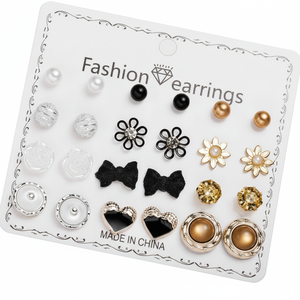 Vendita calda Set di gioielli Vintage di tendenza per donne e ragazze orecchini a stella placcati in oro materiale di rame all'ingrosso - Product Image 2