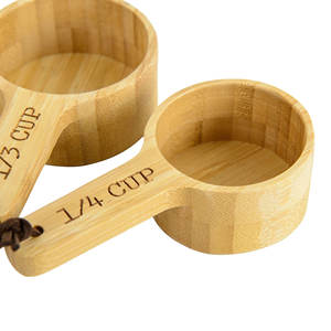 Cuillères et tasses à mesurer réutilisables en bambou personnalisées avec logo, durables, en bambou, pour le café et la poudre de matcha - Product Image 4