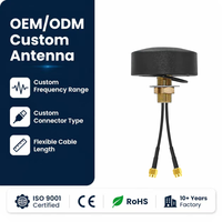 Antenne verticale omnidirectionnelle MIMO 2-en-1 à gain élevé, étanche, à fixation par vis, pour extérieur, compatible GNSS, communication 4G LTE pleine bande