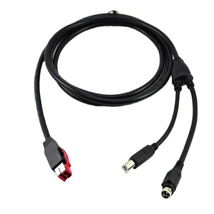 Hosiden 6Ft 1M USB B to 24V Powered Y Cable <strong>for</strong> Epson NCR <strong>Printers</strong> <strong>Computer</strong> Use Pure Copper with PVC Jacket Braid Shielding - Product Image 2