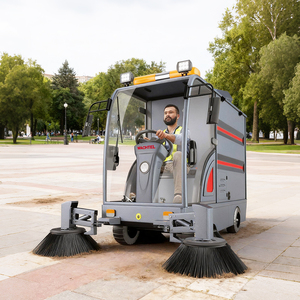 ST20 Ride on Road Broom Sweeping <strong>Machine</strong> Thoroughfare Corridor <strong>Sweep</strong> Tricycle Sweeper with Spray - Product Image 5