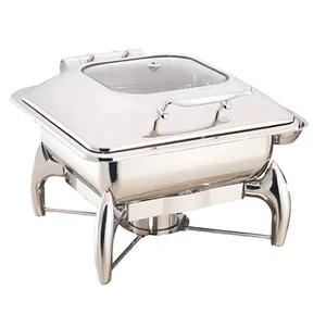 Stainless Steel Buffet Equipment Food Warmer Luxury Chafing Dish For Hotel