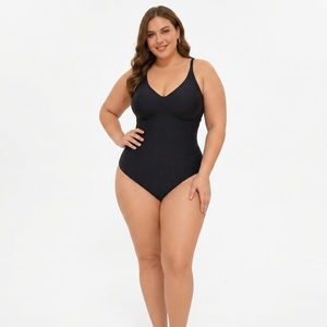 Body sculptant sans couture grande taille avec soutien-gorge intégré, effet ventre plat et rehaussement des fesses, pour femme, sous-robe quotidienne, marque privée OEM - Product Image 2