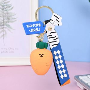 Porte-clés en peluche mignon en forme de légumes, design de dessin animé, piment, ail, oignon vert, cadeau pour enfants - Product Image 6