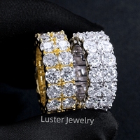 Bague de mariage en argent 925 pour homme, bijoux en argent sterling D, moissanite blanche et bleue