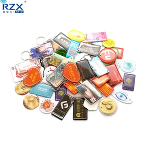 13.56 MHz Transparent Badge Luggage Epoxy RFID Name Tag NFC Mini Card