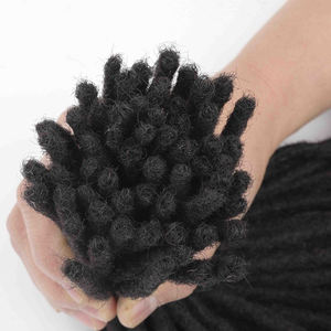 Extensions de dreadlocks en <span class=keywords><strong>cheveux</strong></span> humains FYD en gros, entièrement faites à la main, 6 à 30 pouces, afro crépus bouclés, 100 % dreadlocks en <span class=keywords><strong>cheveux</strong></span> humains - Product Image 5