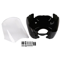 Carénage avant supérieur TCMT et pare-brise de 15 pouces pour Harley Dyna Low Rider 2006-2017, capot de phare de moto, pare-brise