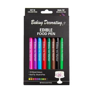 Double-Ended Edible Food Coloring <b>Pen</b> For Cake Decorating 10 <b>Pens</b> Per <b>Box</b> Reusable - Product Image 5