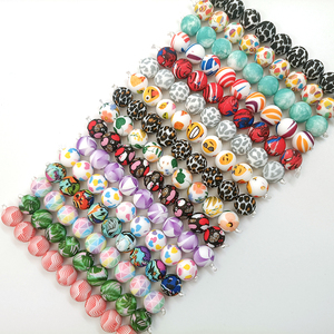 Cuentas de Silicona de Grado Alimenticio No Tóxicas de Nuevo Diseño, 12 mm, 15 mm, Multicolores, Impresas, para Hacer Chupetes, Llaveros y Collares - Product Image 3