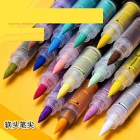 Stylos de peinture acrylique personnalisés bon marché 12/24/36/60 couleurs Marqueurs de peinture acrylique Feutres à pointe pinceau Marqueurs de peinture pour la peinture sur roche