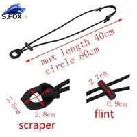 Fabrik direkt liefern Outdoor Camping Survival Tools Fallschirm Halskette Feuers tarter