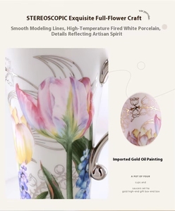 Tazza in Ceramica Stile Pastorale INS, Lusso Discreto, Lavabile in Lavastoviglie e Utilizzabile nel Microonde, Tazza da <span class=keywords><strong>Caffè</strong></span> Minimalista per Donne - Product Image 5