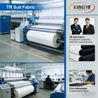 Tissu sergé extensible en polyester et viscose, teint uni, de haute qualité et écologique, pour costumes, pantalons, uniformes et vêtements - Collection 2026