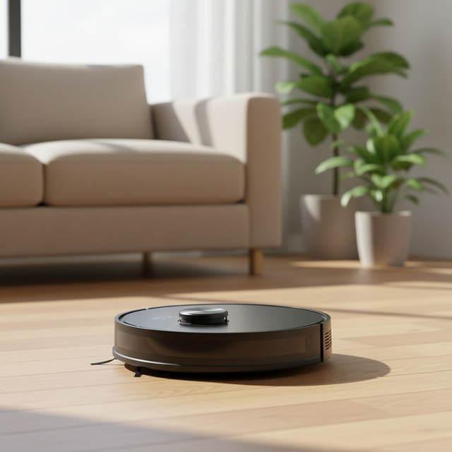 5 Language Audio Support 5000Pa Suction 65dB Low Noise 4-5H Charging Laser Navigation Robot Vacuum Cleaner