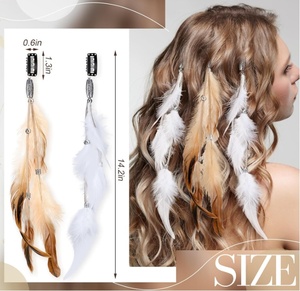 Lot de 12 extensions capillaires colorées de 9,8 pouces avec clips pour costumes, spectacles et coiffures fantaisie - Product Image 3