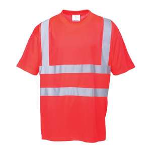 PORTWEST-T-shirt rouge haute visibilité S478RERS-EAN 5036108201198 HI-VIS WORKWEAR - Product Image 1
