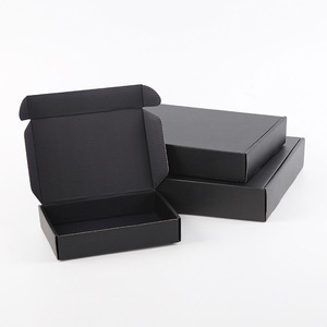 Nhà Máy Bán buôn tùy chỉnh Màu Đen Gấp Máy bay hộp giấy sóng Hội Đồng Quản trị với dập nổi và Matt cán in ấn xử lý - Product Image 3