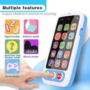 Unisex Custom ABS Plastic <strong>Kids</strong> Toy <strong>Phone</strong> Early Childhood Learning Electronic Sound Book Music Light Educational Toys EN71