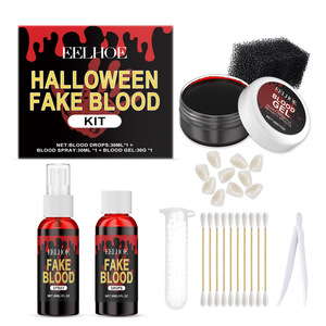 Eelhoe Halloween realista simulado sangre conjunto ambiente festivo efectos especiales maquillaje para uso facial - Product Image 5