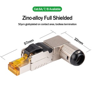Linkwylan 10g cat6A <span class=keywords><strong>90</strong></span> độ Angled toolless chấm dứt cắm RJ45 shielded lĩnh vực Kết nối công cụ miễn phí <span class=keywords><strong>Ethernet</strong></span> kết nối - Product Image 4