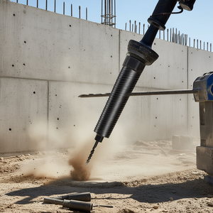 Broca de diamante para perforación en húmedo y seco de mampostería y hormigón, 2.5 pulgadas, 9.5 pulgadas de profundidad, rosca interna 5/8-11, broca piloto soldada con láser - Product Image 2