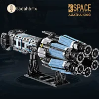 BaKa Space Battleship Series Spaceship Fighter MOC Model Bricks Kits Décoration de bureau Jouets DIY pour enfants Cadeaux Ensembles de blocs de construction