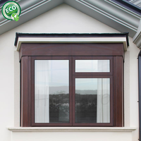 Ventanas abatibles de doble acristalamiento Huracán Impacto Columpio de aluminio Estilo abierto Villa Casa Aislamiento acústico
